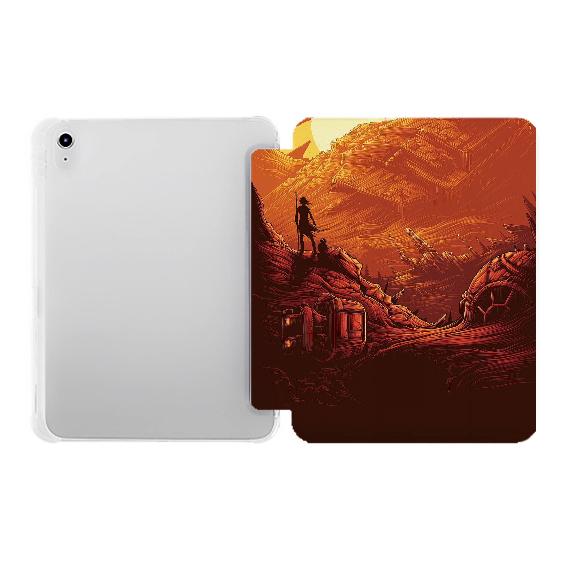 （画像用） スター・ウォーズ Star Wars IPad ケース ペン収納付き 三つ折りスタンド PUレザー×シリコン 対応機種9.5/10.5/10.9インチ